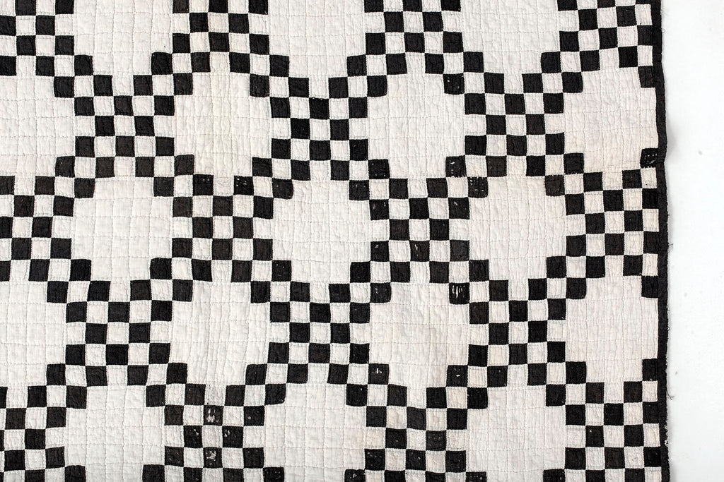 Antique Postage Stamp Quilt - SHARKTOOTH Antique and Vintage Textiles