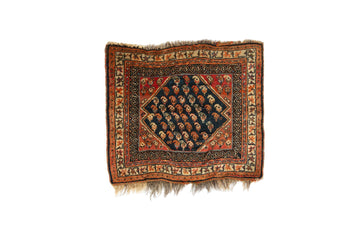 Antique Q'ashqai Mat 1'9" x 2' - SHARKTOOTH Antique and Vintage Textiles