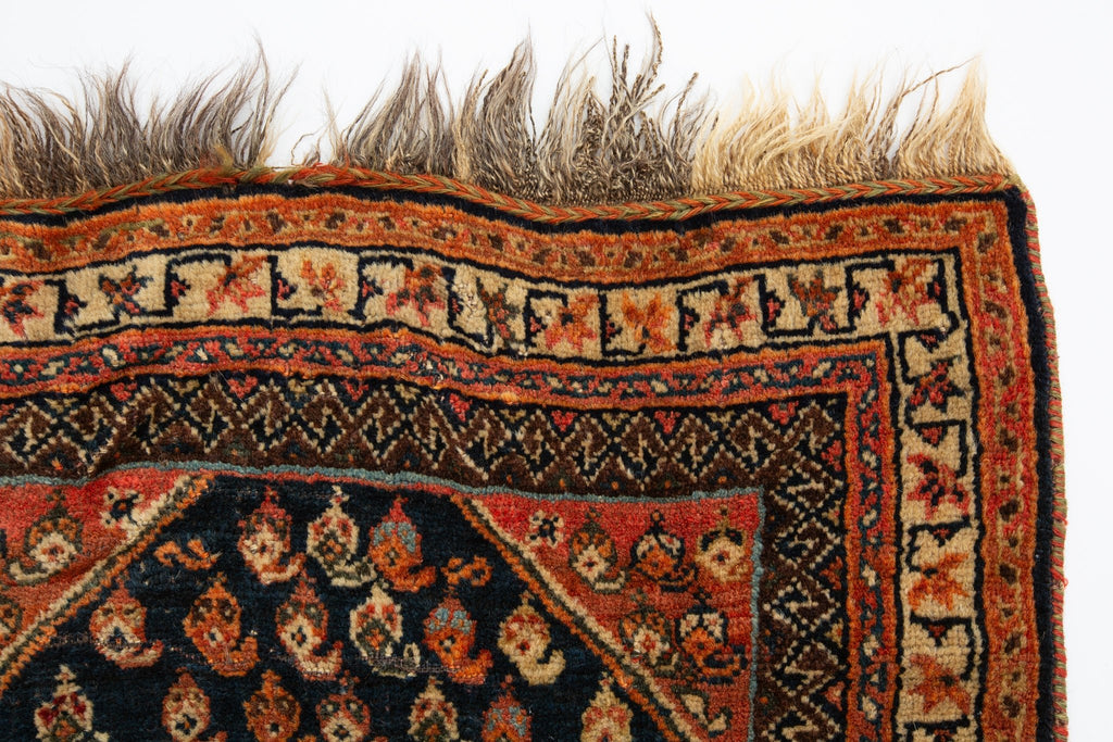 Antique Q'ashqai Mat 1'9" x 2' - SHARKTOOTH Antique and Vintage Textiles