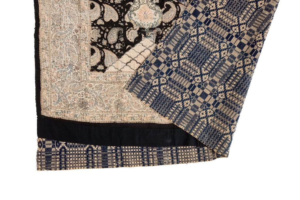 Antique Quilted Coverlet - SHARKTOOTH Antique and Vintage Textiles