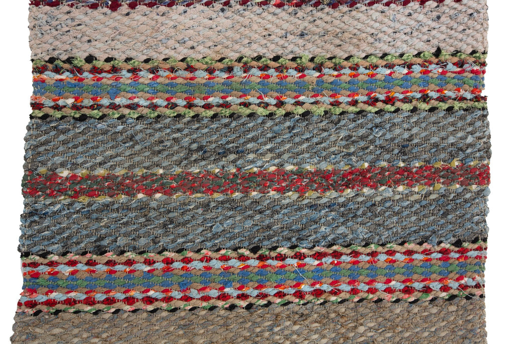 Antique Rag Mat 2'2" x 3'8" - SHARKTOOTH Antique and Vintage Textiles