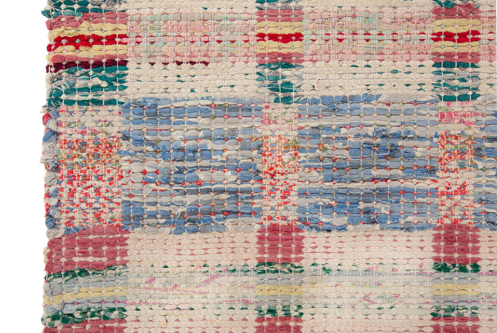 Antique Rag Rug 2'4" x 6' - SHARKTOOTH Antique and Vintage Textiles