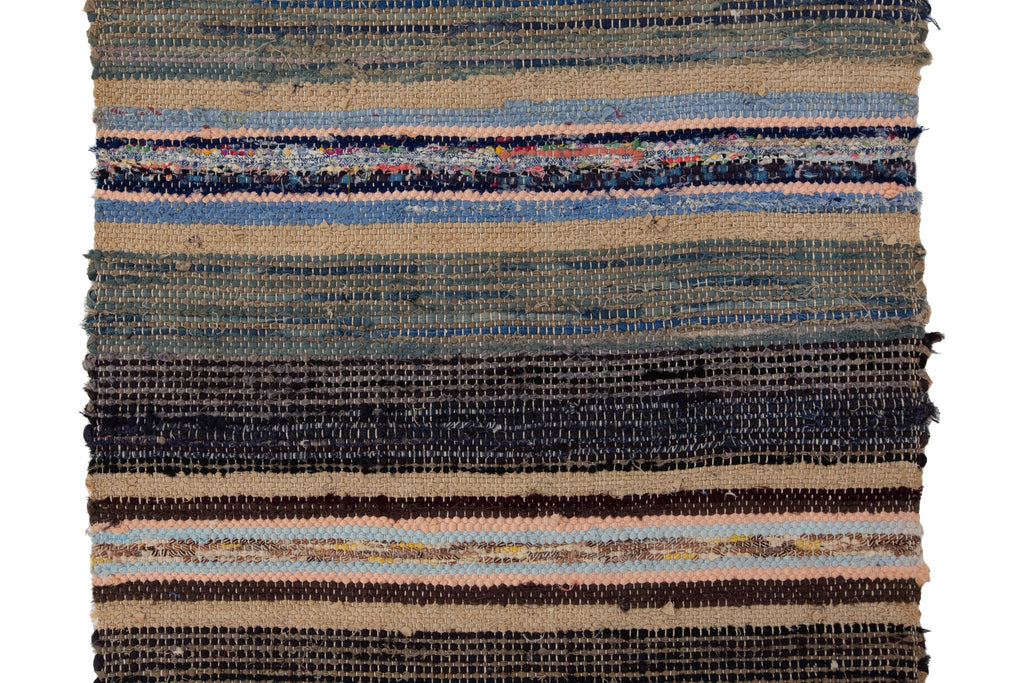 Antique Rag Runner 1'10" x 6'2" - SHARKTOOTH Antique and Vintage Textiles