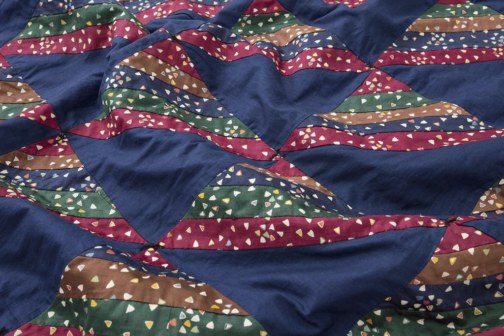 Antique Roman Stripe Quilt - SHARKTOOTH Antique and Vintage Textiles