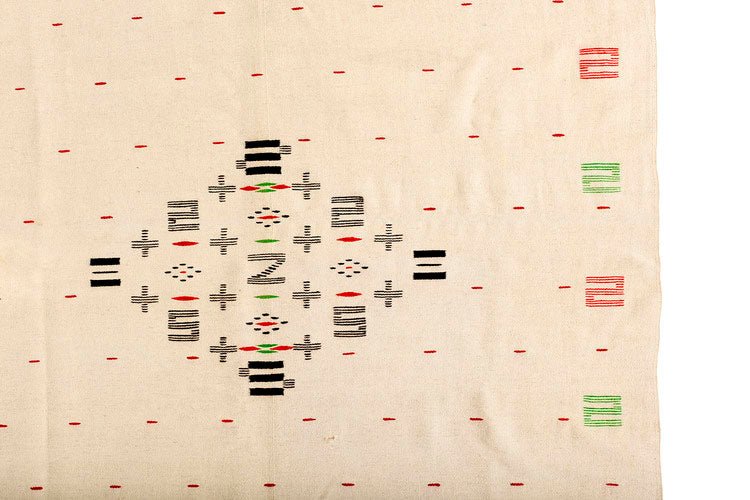 Antique Puebla Blanket - SHARKTOOTH Antique and Vintage Textiles