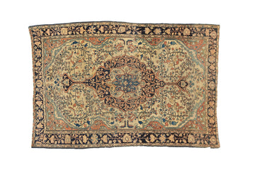 Antique Sarouk 4'4" x 6'3" - SHARKTOOTH Antique and Vintage Textiles