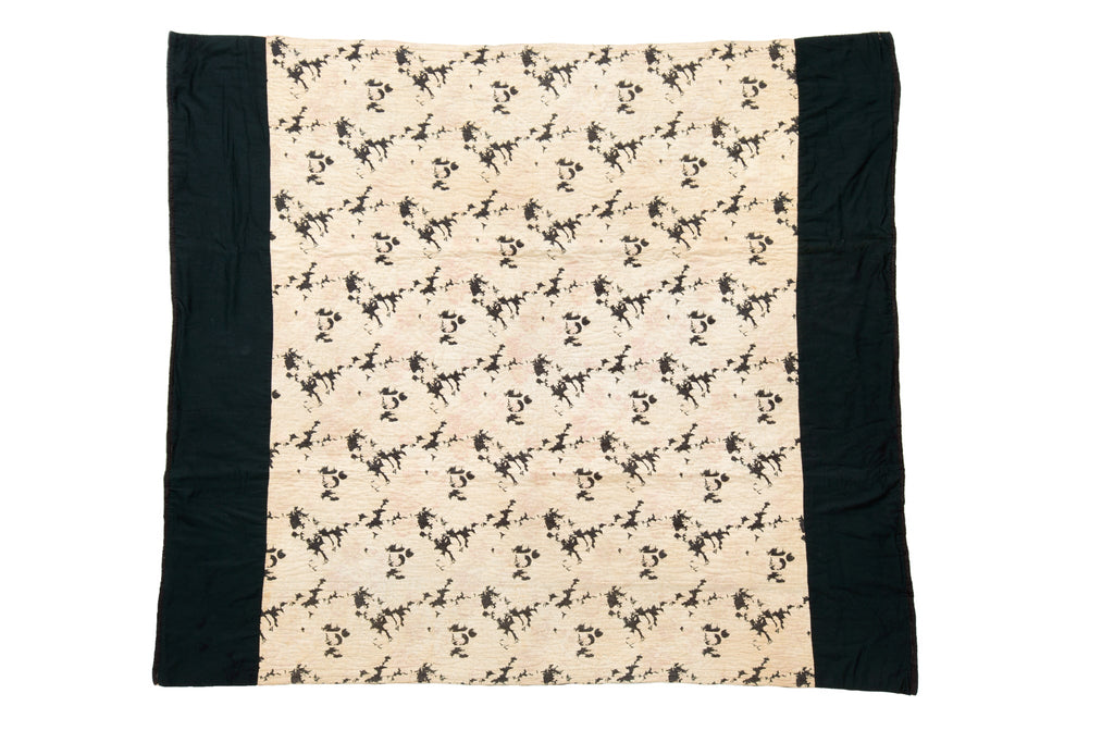 Antique Sateen Quilt - SHARKTOOTH Antique and Vintage Textiles