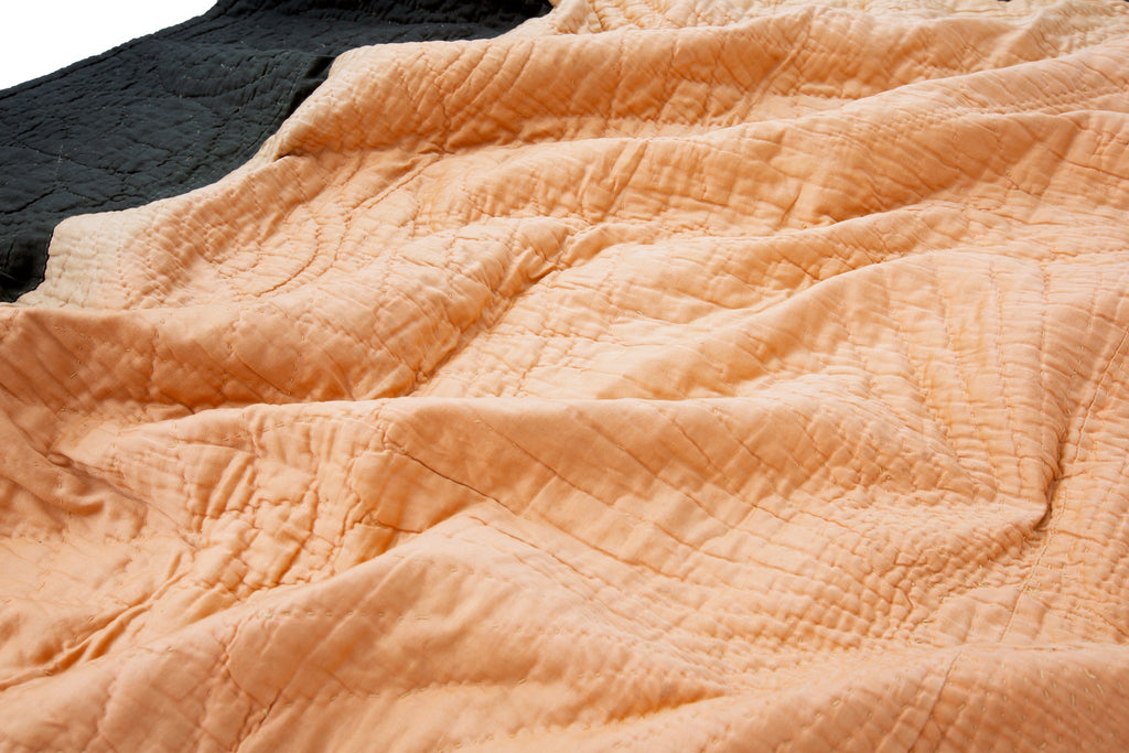 Antique Sateen Quilt - SHARKTOOTH Antique and Vintage Textiles