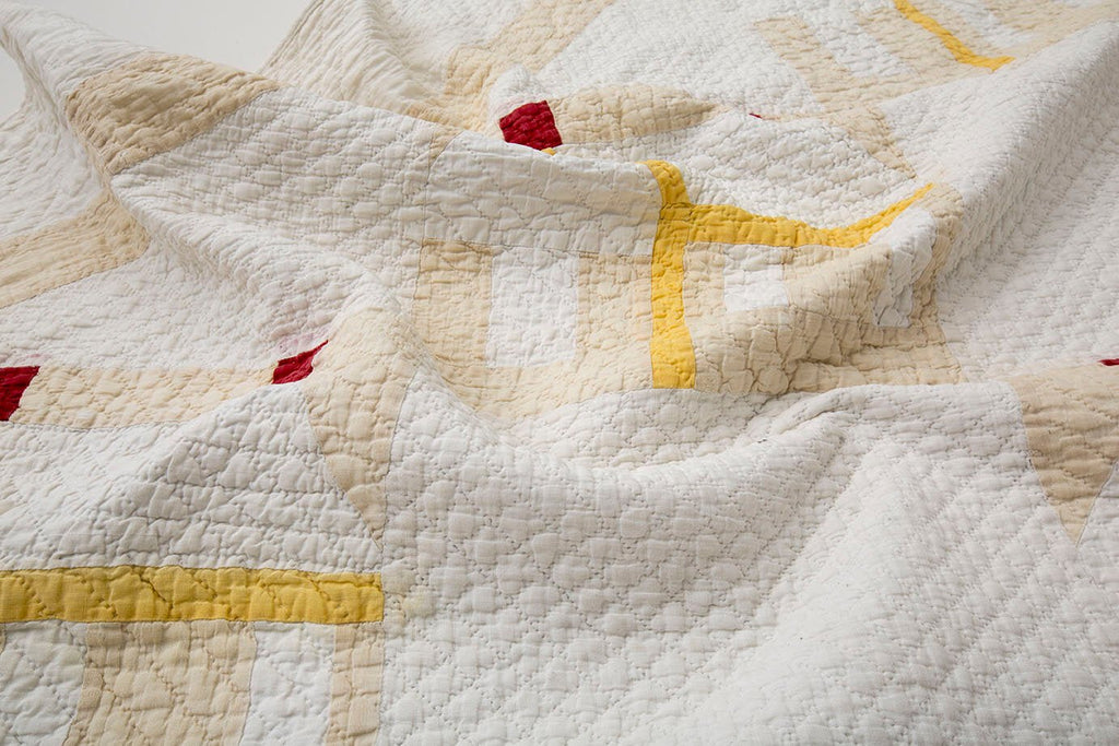 Antique Schoolhouse Quilt - SHARKTOOTH Antique and Vintage Textiles