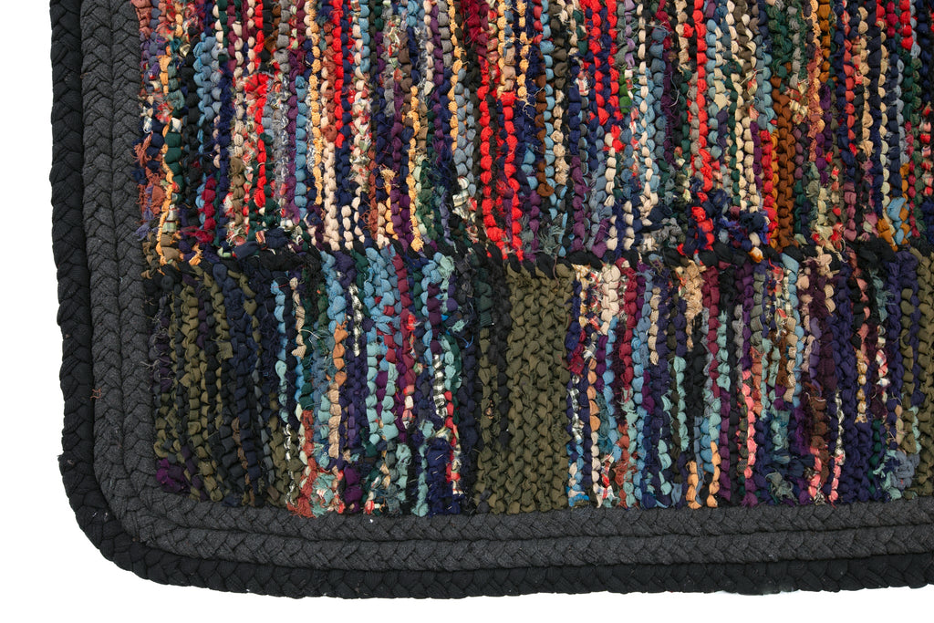 Antique Shaker Knit Rug 3' x 3'8" - SHARKTOOTH Antique and Vintage Textiles