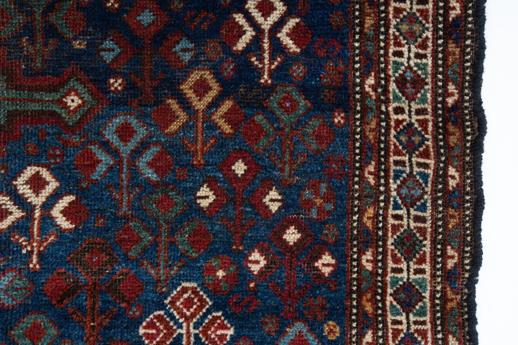 Antique Shiraz 3'11" x 4'10" - SHARKTOOTH Antique and Vintage Textiles