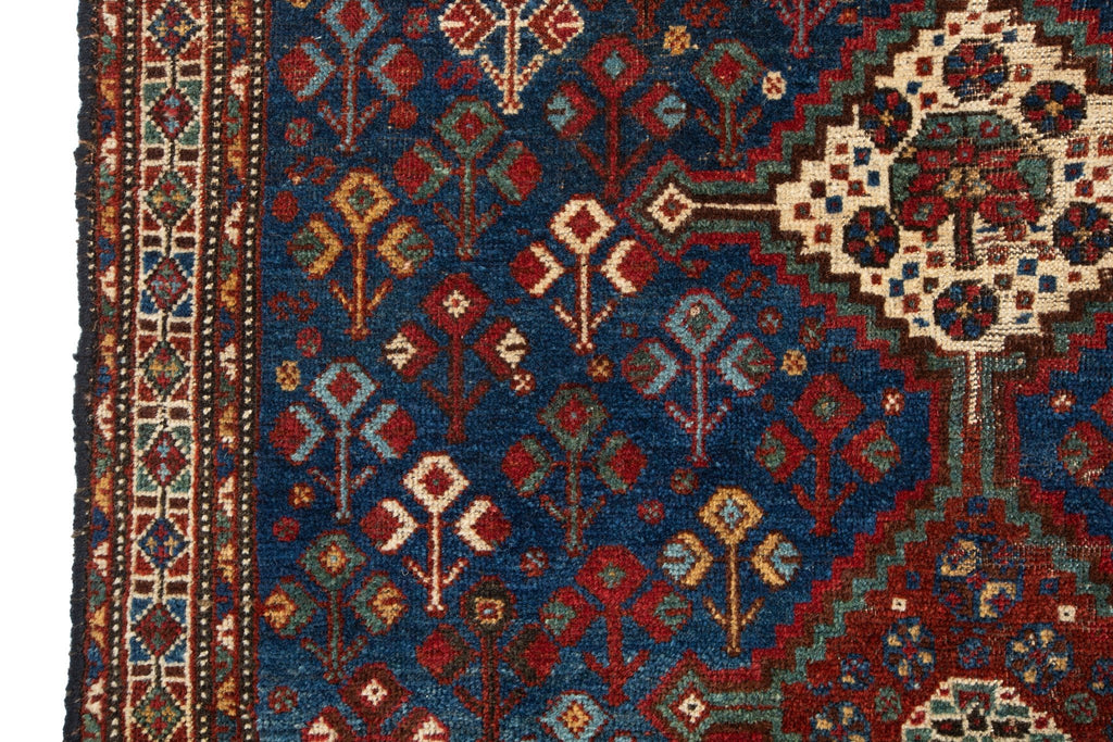 Antique Shiraz 3'11" x 4'10" - SHARKTOOTH Antique and Vintage Textiles