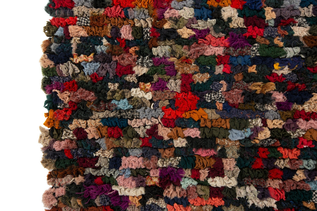 Antique Shirred Rug 2'10" x 5'4" - SHARKTOOTH Antique and Vintage Textiles