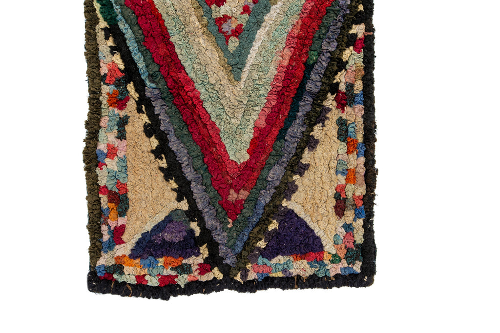 Antique Shirred Shaker Rug 2'5" x 5' - SHARKTOOTH Antique and Vintage Textiles