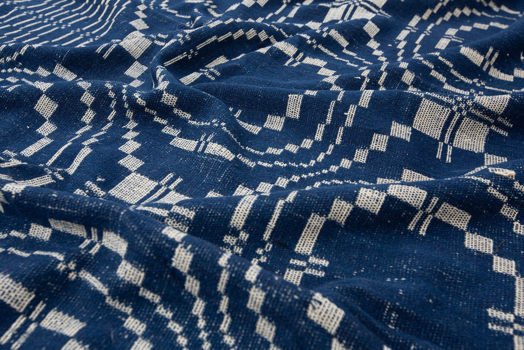 Antique Summer Winter Coverlet - SHARKTOOTH Antique and Vintage Textiles