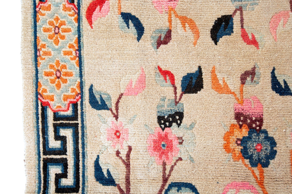 Antique Tibetan 2'8" x 5' - SHARKTOOTH Antique and Vintage Textiles