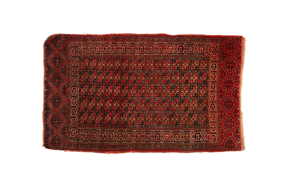 Antique Turkomen 2'6" x 4' - SHARKTOOTH Antique and Vintage Textiles