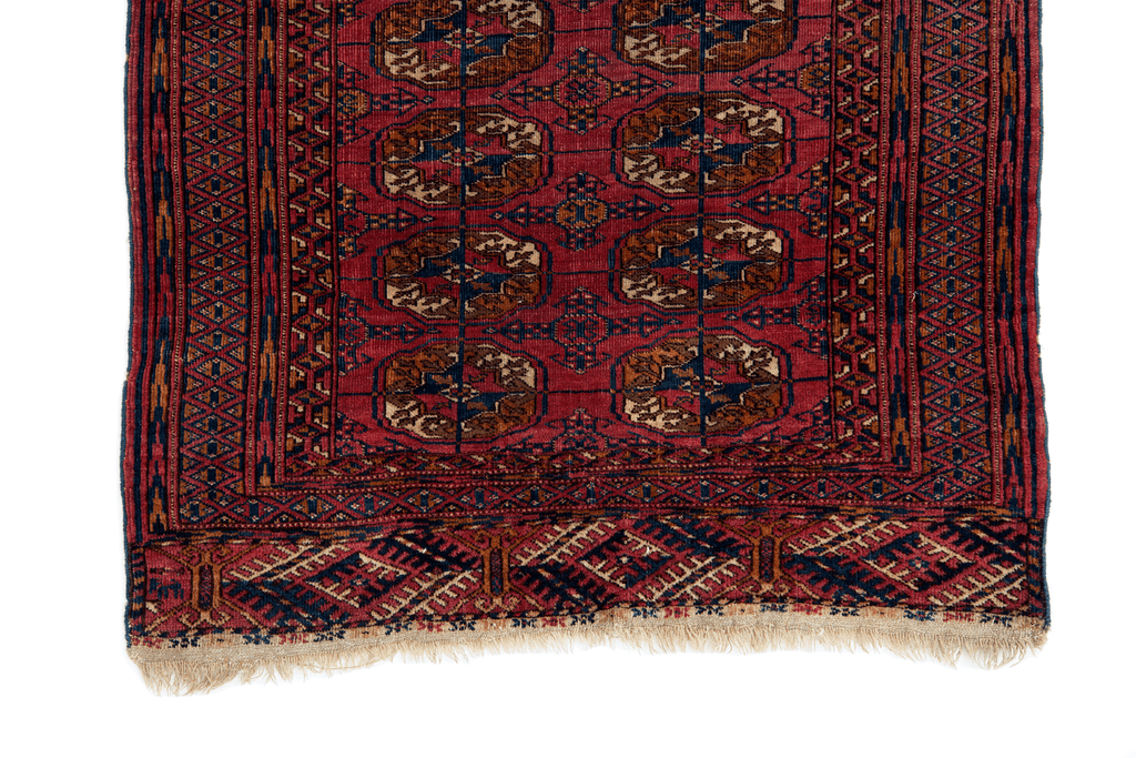 Antique Turkomen Tekke 2'9" x 3'10" - SHARKTOOTH Antique and Vintage Textiles