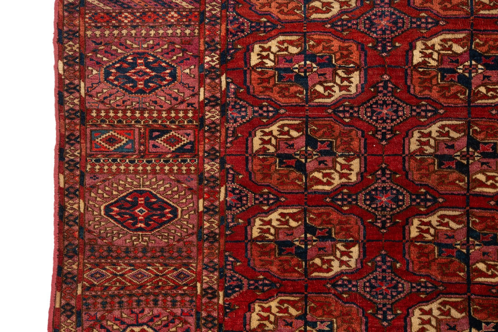 Antique Turkomen Tekke 7'1" x 10'7" - SHARKTOOTH Antique and Vintage Textiles