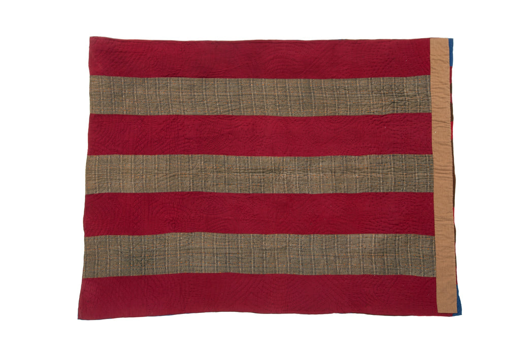 Antique Welsh Quilt - SHARKTOOTH Antique and Vintage Textiles