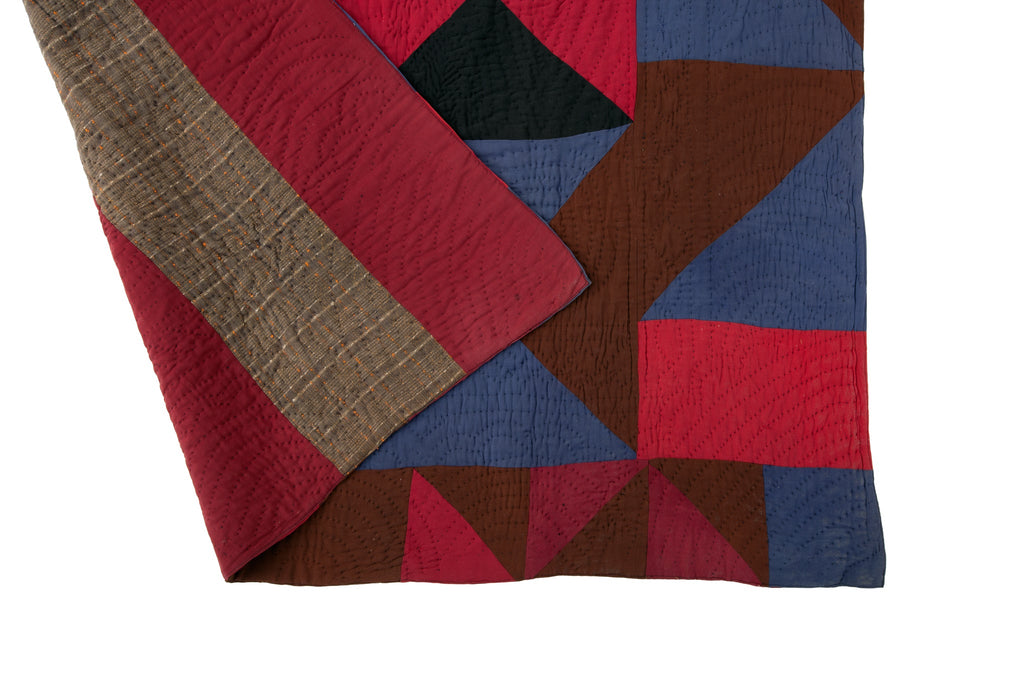 Antique Welsh Quilt - SHARKTOOTH Antique and Vintage Textiles