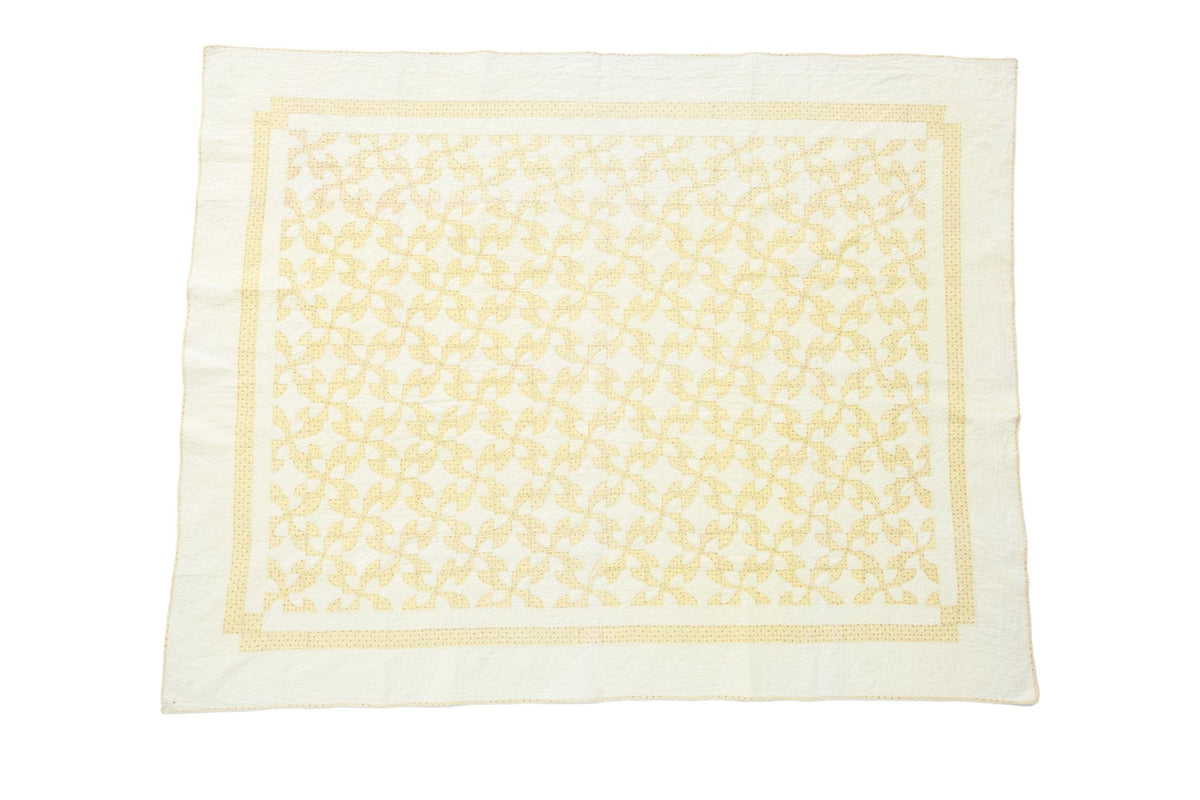 Antique Yellow Calico Quilt - SHARKTOOTH Textiles
