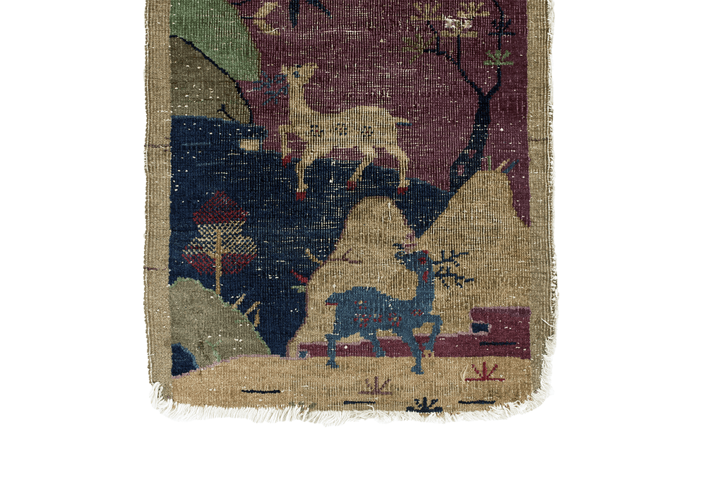 Art Deco Chinese Mat - SHARKTOOTH Antique and Vintage Textiles