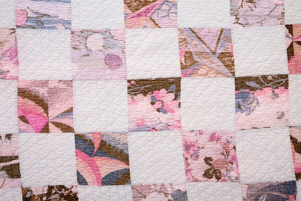 Art Deco One Patch Quilt - SHARKTOOTH Antique and Vintage Textiles