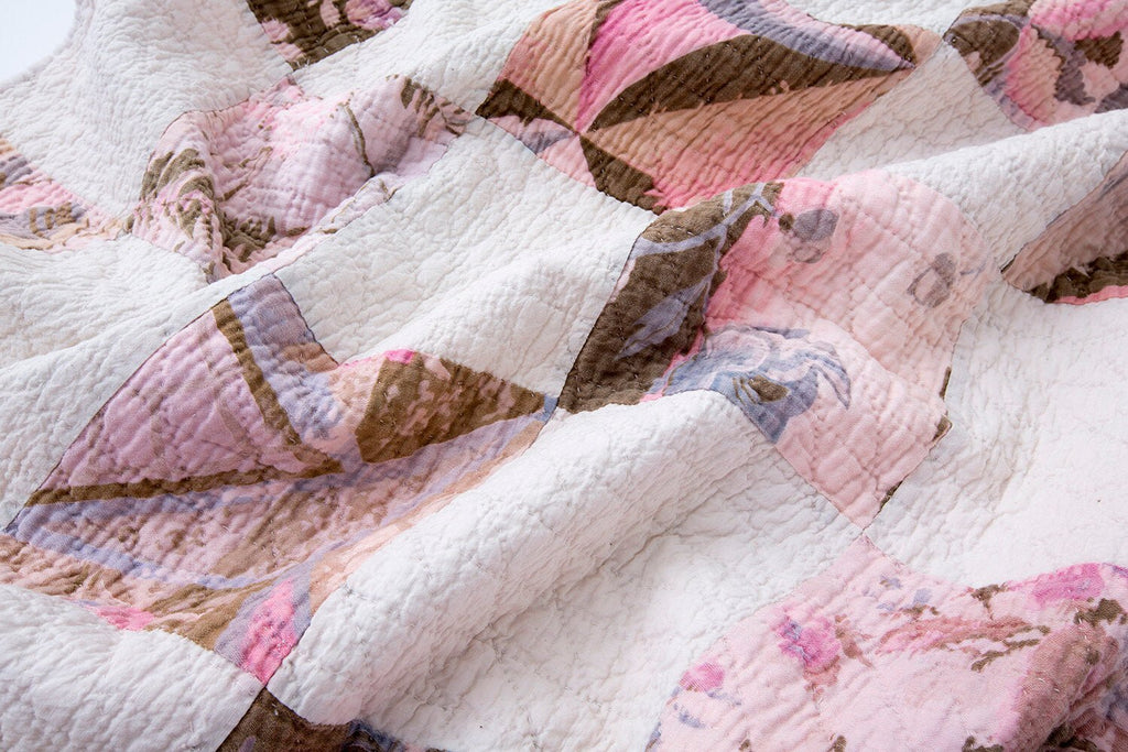 Art Deco One Patch Quilt - SHARKTOOTH Antique and Vintage Textiles