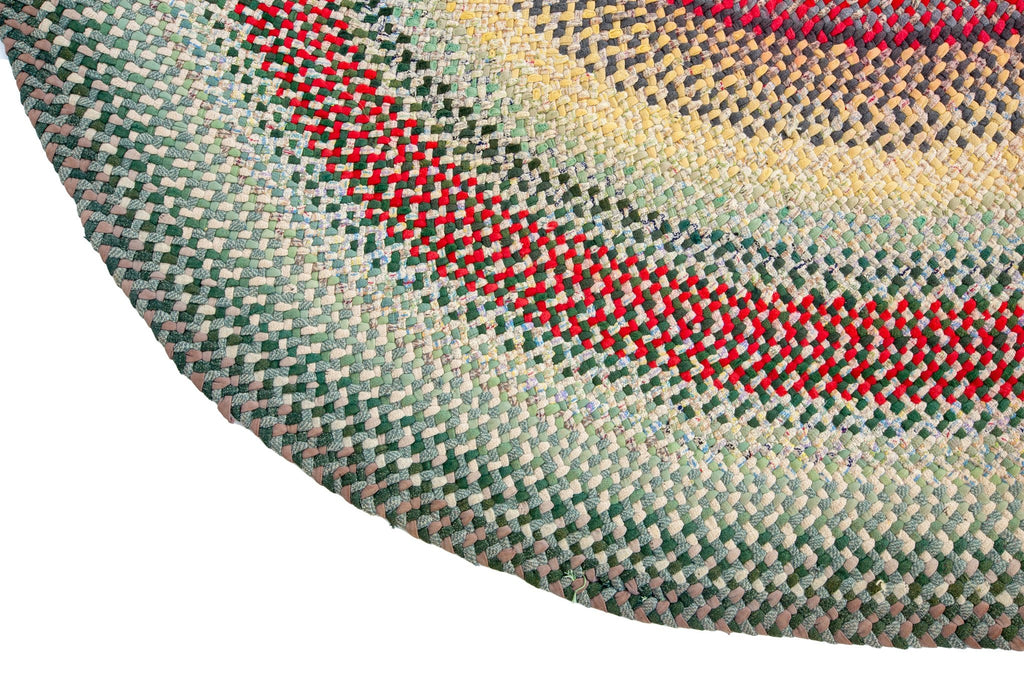 Braided Area Rug 8'2" x 11'2" - SHARKTOOTH Antique and Vintage Textiles