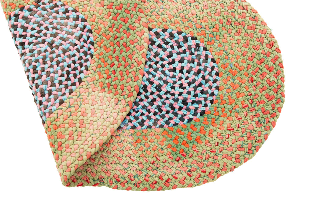 Braided Oval Mat - SHARKTOOTH Antique and Vintage Textiles