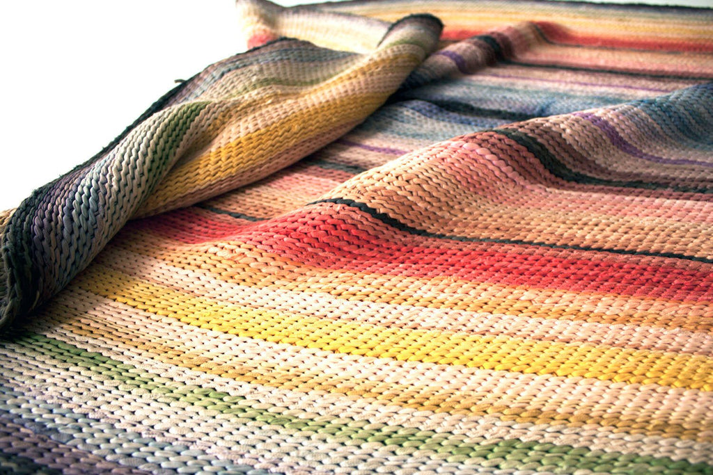 Crocheted Silk Mat - SHARKTOOTH Antique and Vintage Textiles