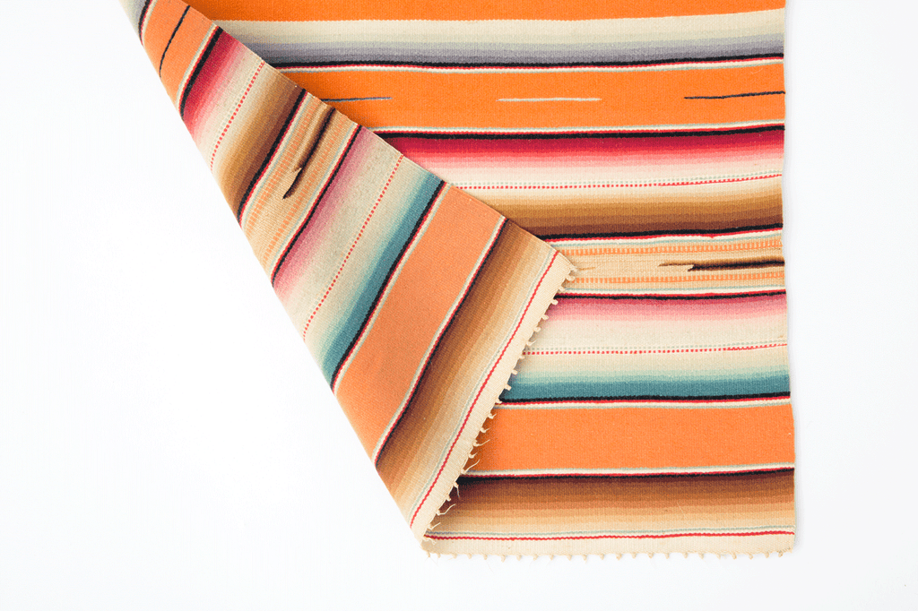 c. 1900 Saltillo Sampler - SHARKTOOTH Antique and Vintage Textiles