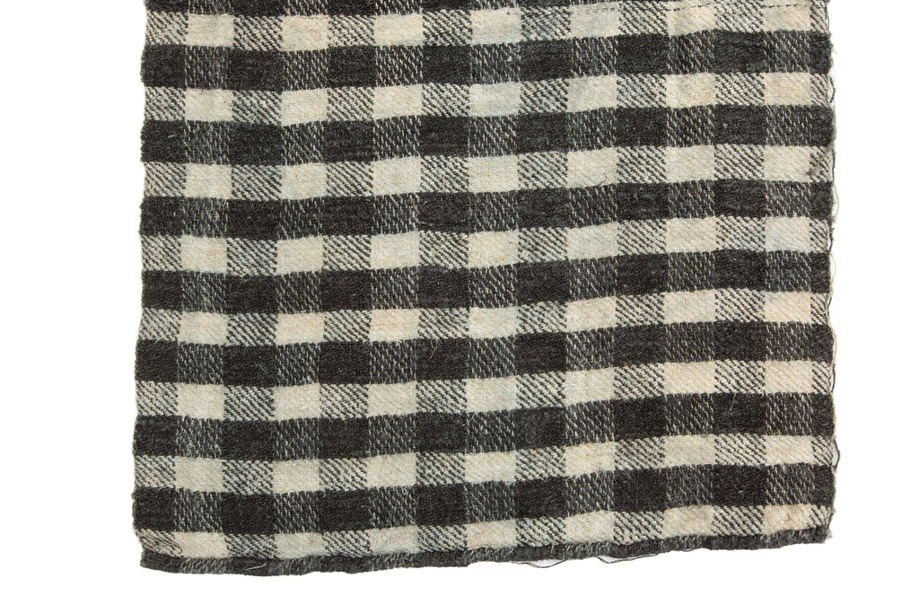 Checked Linen Yardage 1'11" x 32' - SHARKTOOTH Antique and Vintage Textiles