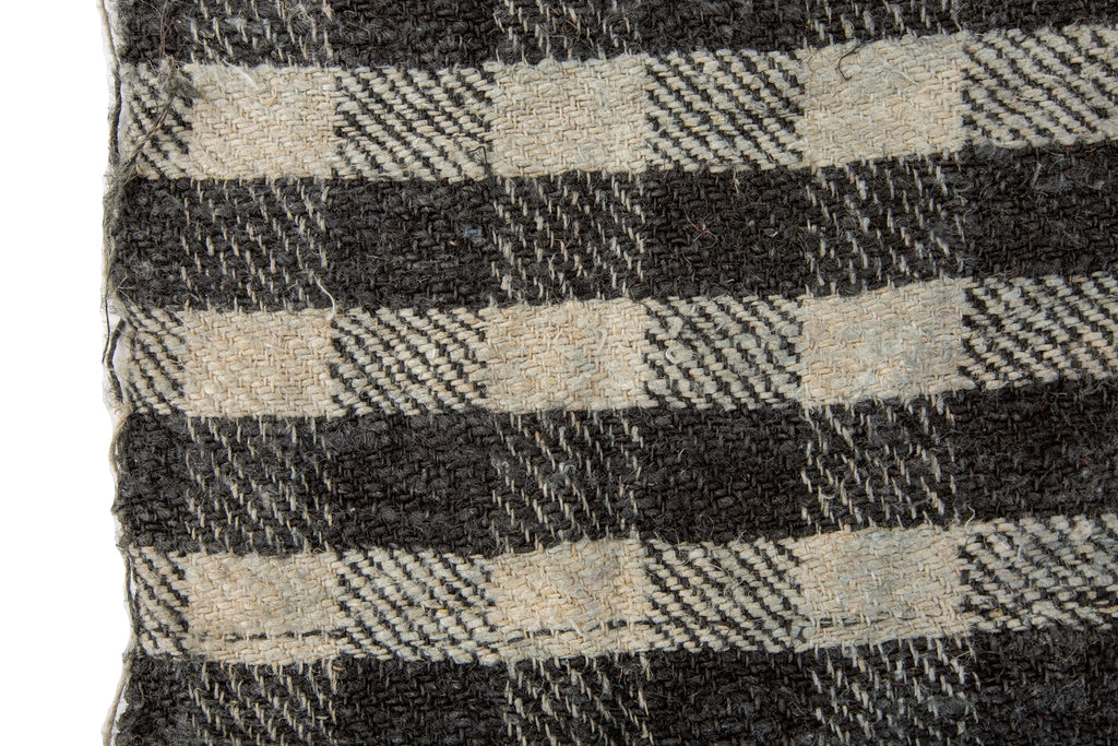 Checked Linen Yardage 1'11" x 32' - SHARKTOOTH Antique and Vintage Textiles
