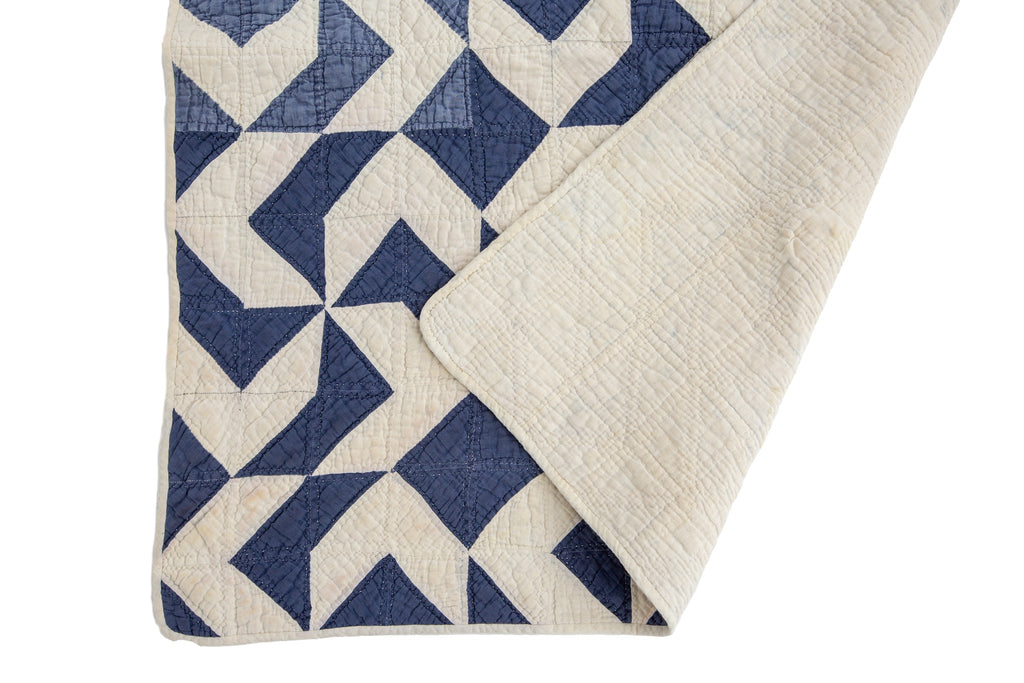 Chevron Quilt Crib - SHARKTOOTH Antique and Vintage Textiles