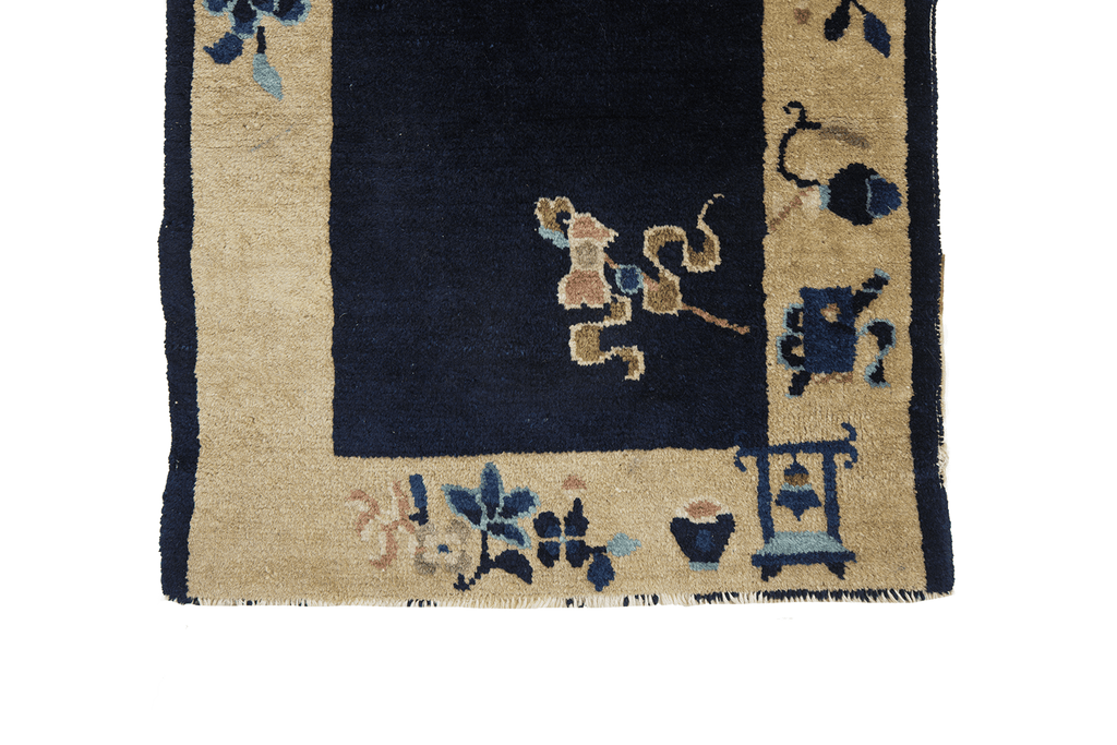 Chinese Art Deco Mat - SHARKTOOTH Antique and Vintage Textiles