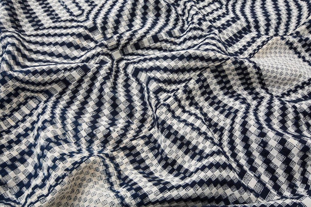 Early Overshot Coverlet - SHARKTOOTH Antique and Vintage Textiles