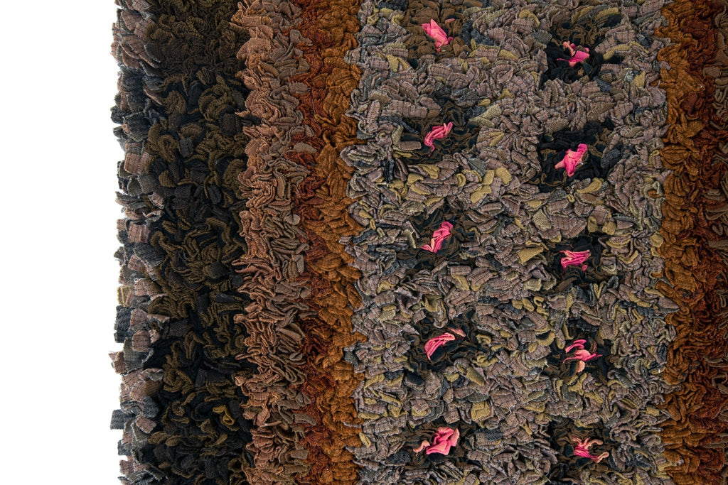 Early Shaker Mat 1'8" x 2'8" - SHARKTOOTH Antique and Vintage Textiles