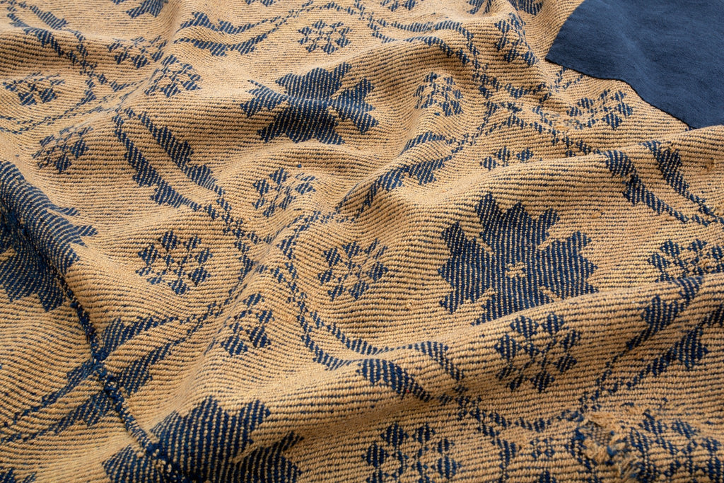 Early Wool Coverlet - SHARKTOOTH Antique and Vintage Textiles