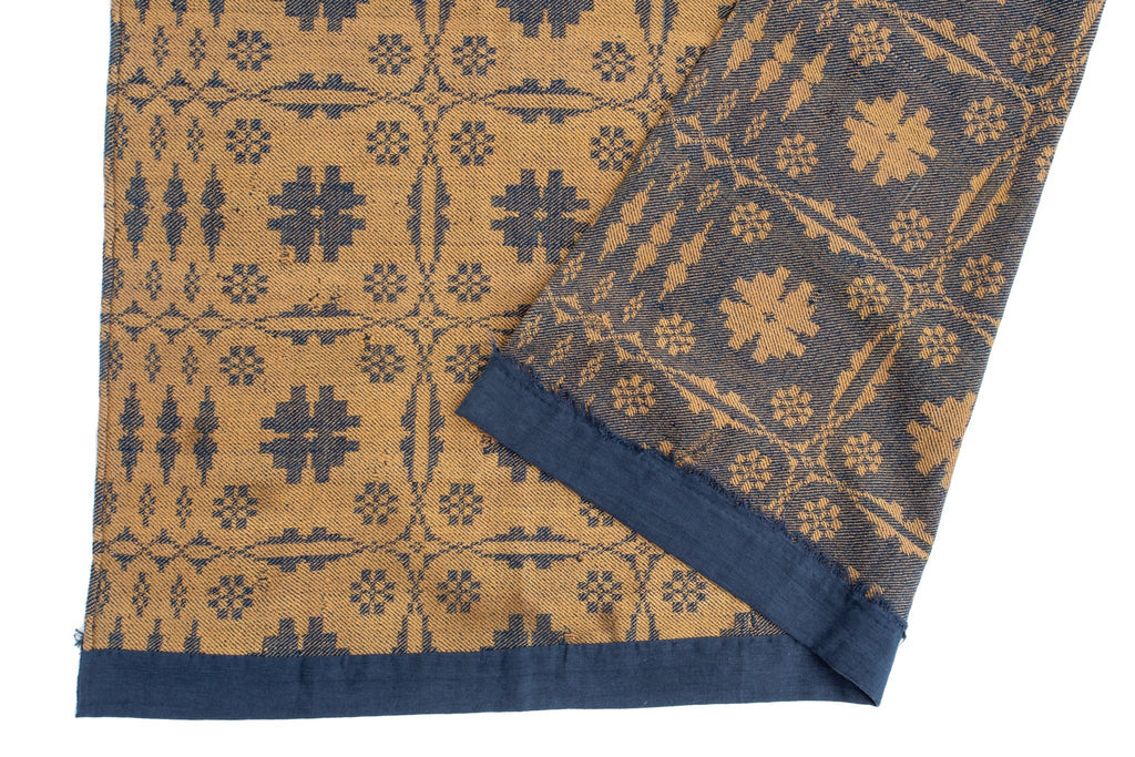 Early Wool Coverlet - SHARKTOOTH Antique and Vintage Textiles