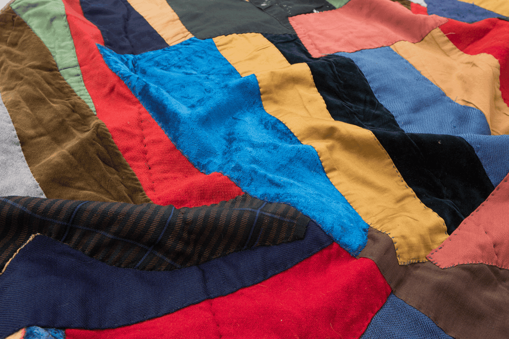 Edwardian Crazy Quilt - SHARKTOOTH Antique and Vintage Textiles