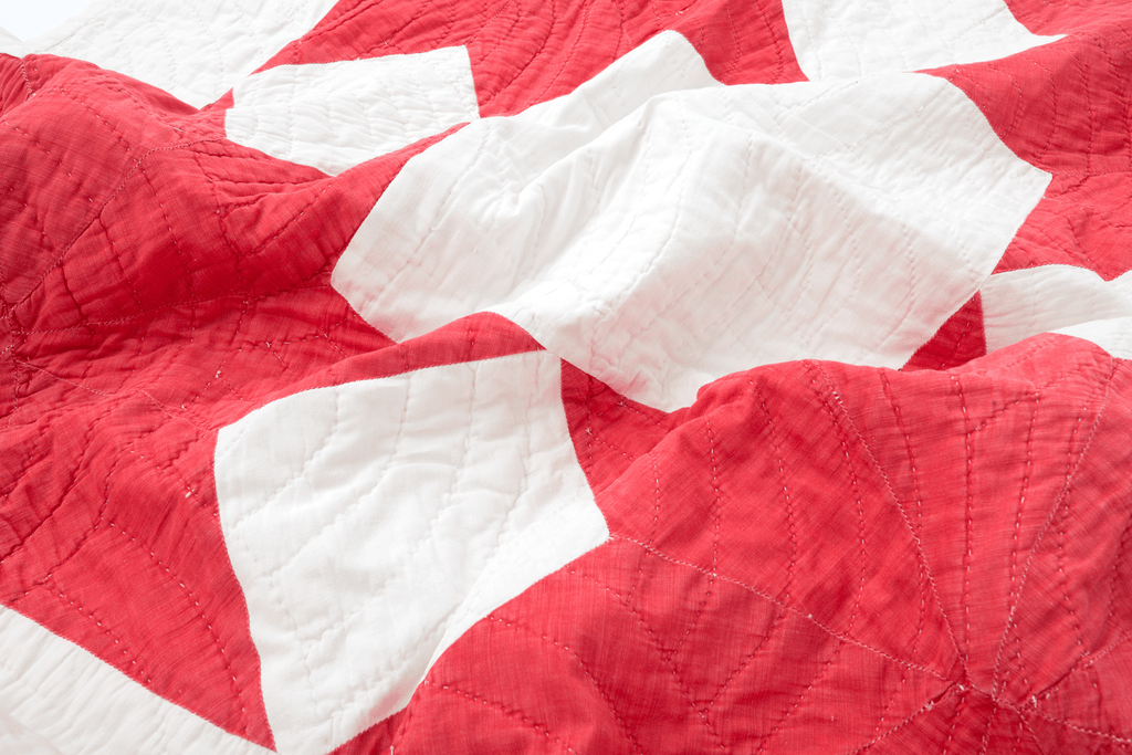 Eight-pointed Stars Quilt - SHARKTOOTH Antique and Vintage Textiles