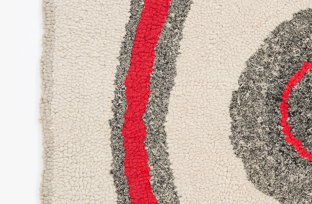 Folk Art Hooked Rug - SHARKTOOTH Antique and Vintage Textiles