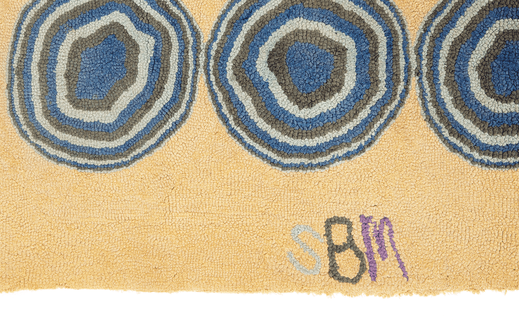 Folk Art Hooked Rug - SHARKTOOTH Antique and Vintage Textiles