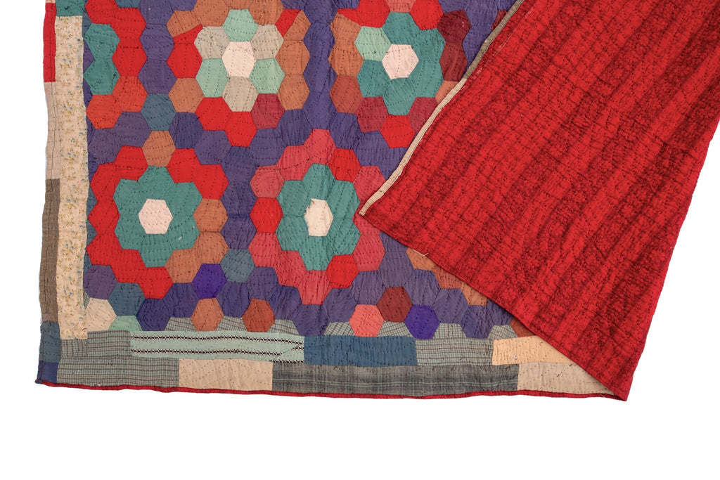 Grandmother's Garden Quilt - SHARKTOOTH Antique and Vintage Textiles