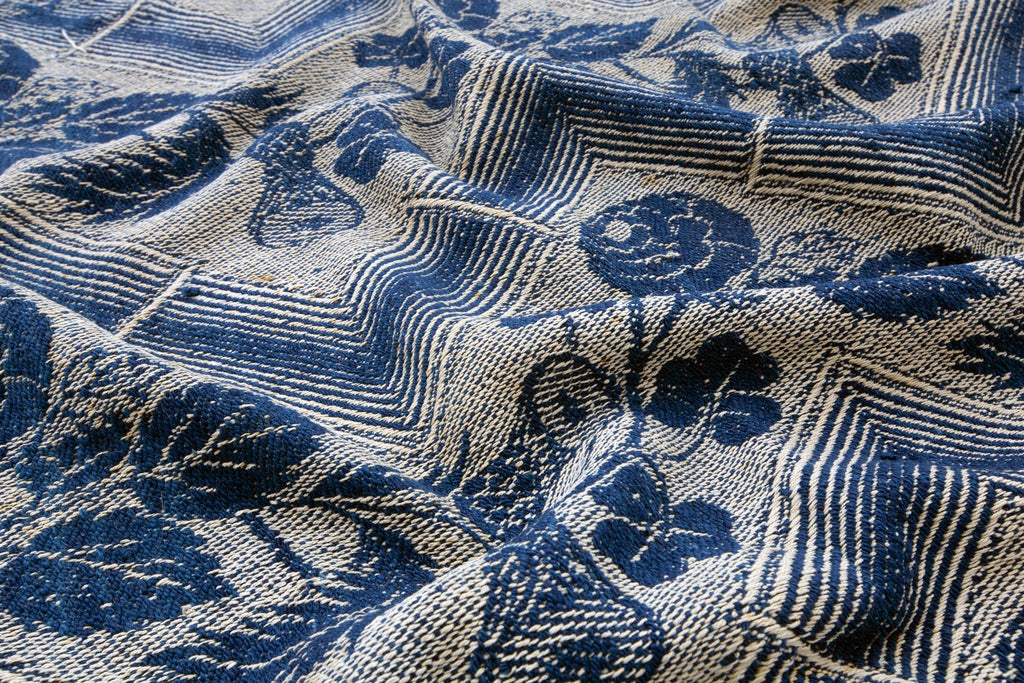Jacquard Blanket - SHARKTOOTH Antique and Vintage Textiles