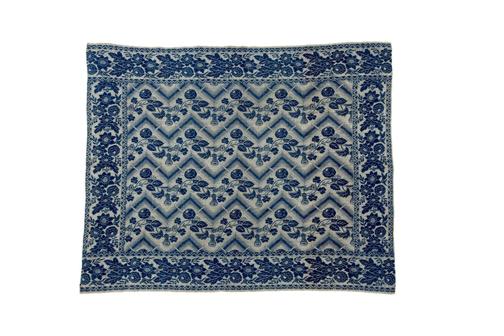 Jacquard Blanket - SHARKTOOTH Antique and Vintage Textiles