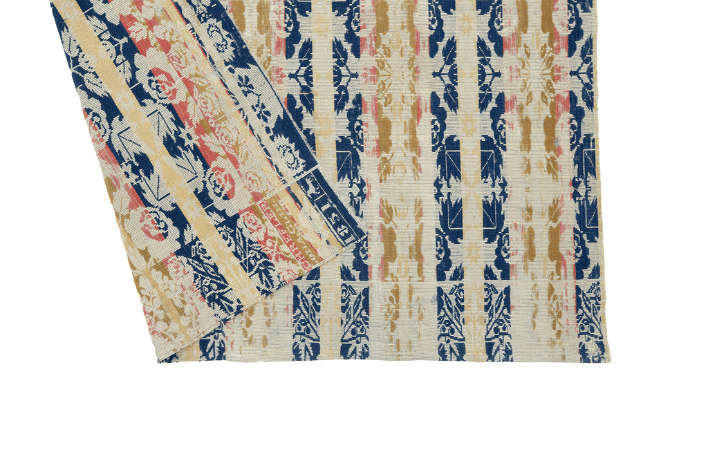 Jacquard Coverlet c. 1851 - SHARKTOOTH Antique and Vintage Textiles