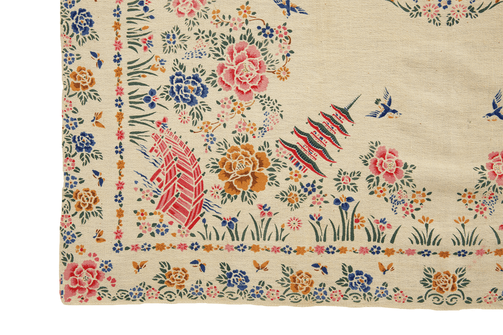 Japanese Block Print Scarf - SHARKTOOTH Antique and Vintage Textiles